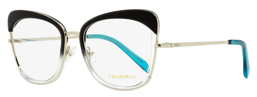 Pucci Floating Butterfly Eyeglasses Ep5090 020 Palladium-Gray-Blue 52mm Palladium/gray/blue Metal/plastic (acetate)