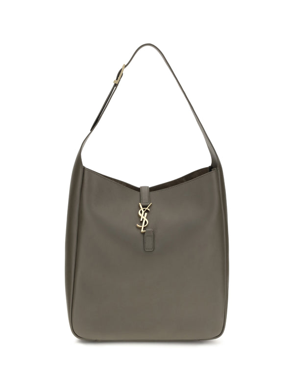 Saint Laurent 100% Calf Leather Bos Taurus shoulder bag in gray