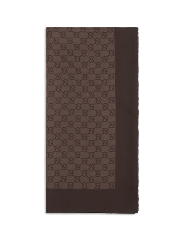 Gucci 100% Silk scarf in brown