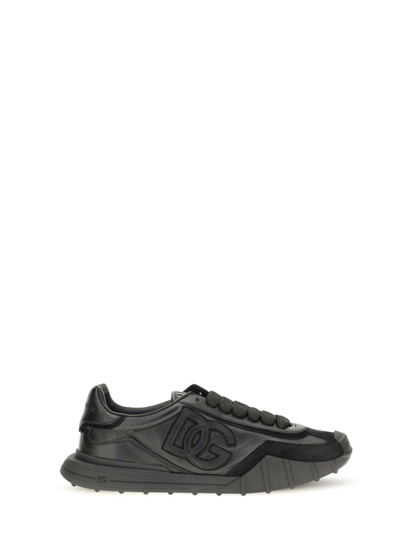 Dolce & Gabbana Upper: 80% calf leather sneakers in black
