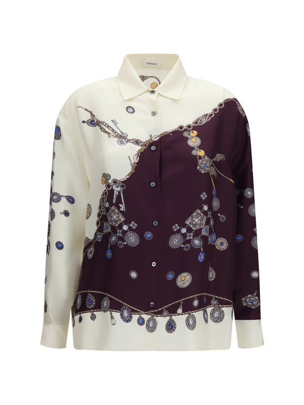 Versace 100% Silk shirt in multicolor