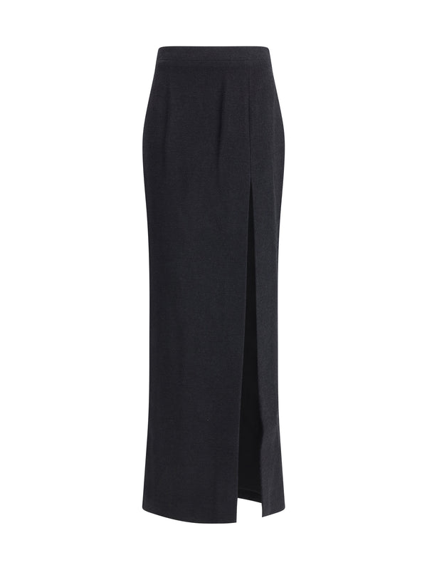 Alessandra Rich 90% Fleece Wool skirt in black