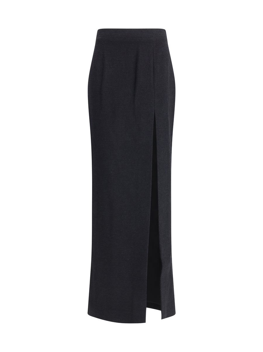 Alessandra Rich 90% Fleece Wool skirt in black