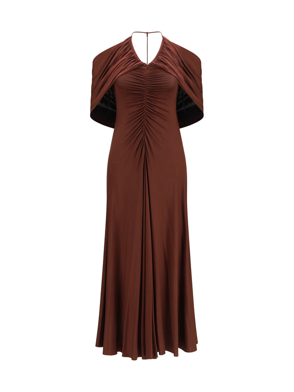 Self-Portrait 90% Viscose; 10% Elastane dress in brown