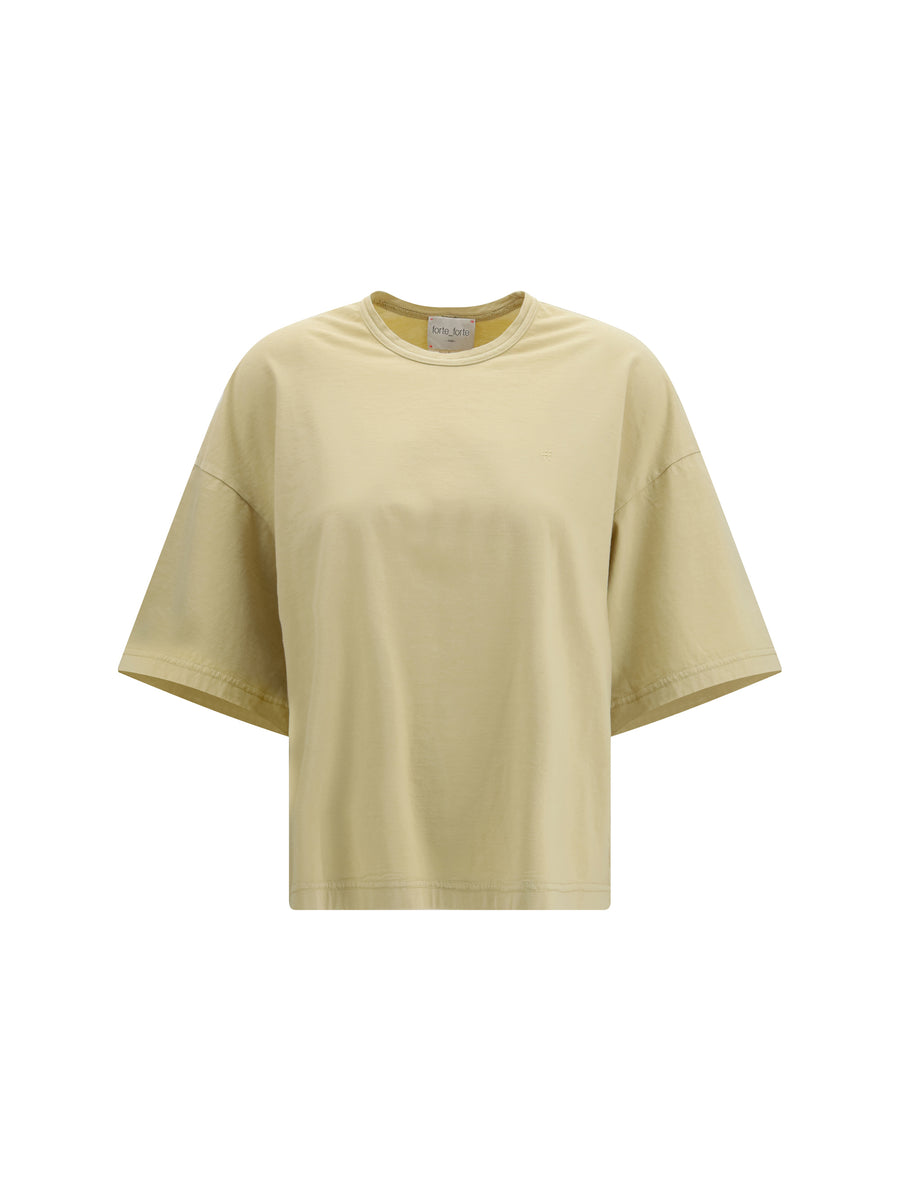Forte_forte 100% Cotton t-shirt in beige