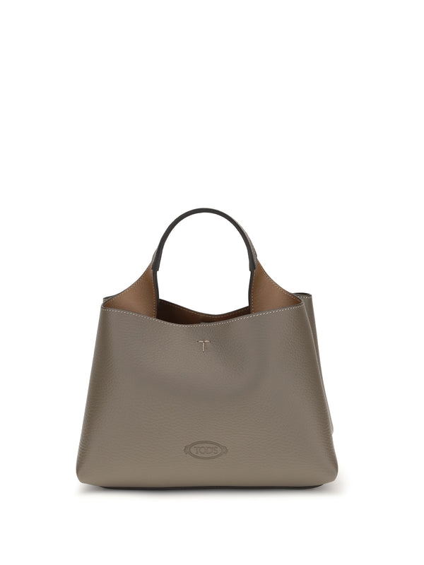 Tod's 100% Calf Leather Bos Taurus shoulder bag in beige