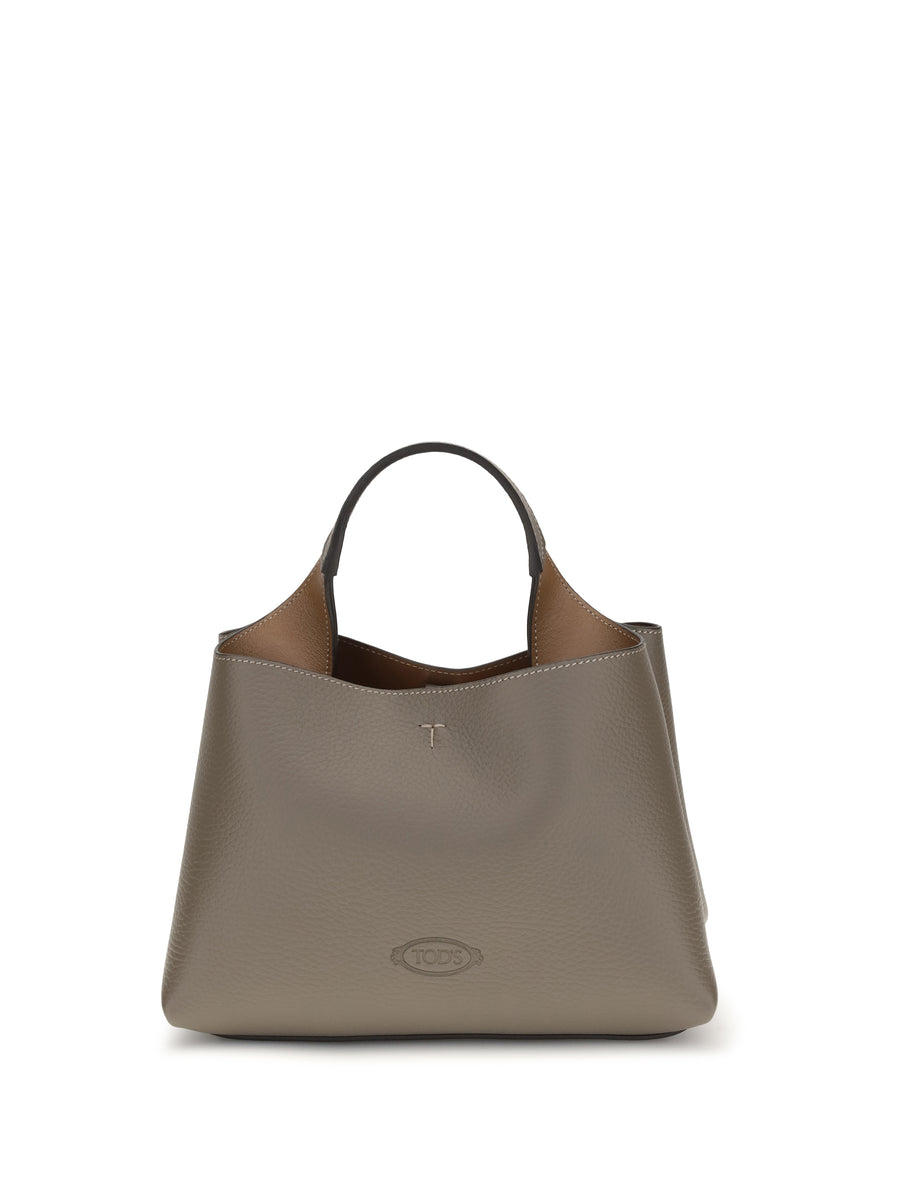 Tod's 100% Calf Leather Bos Taurus shoulder bag in beige
