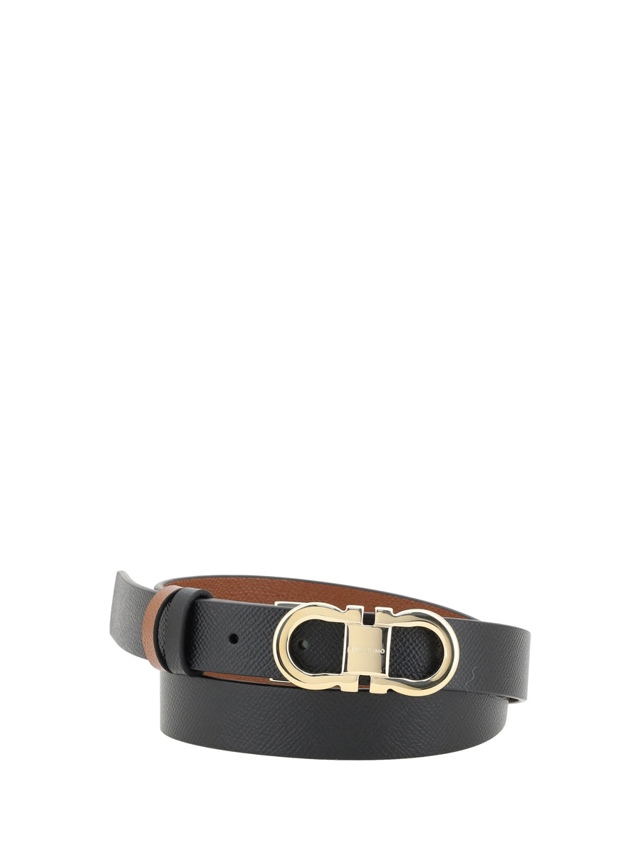 Ferragamo 100% Calf Leather Bos Taurus belt in black