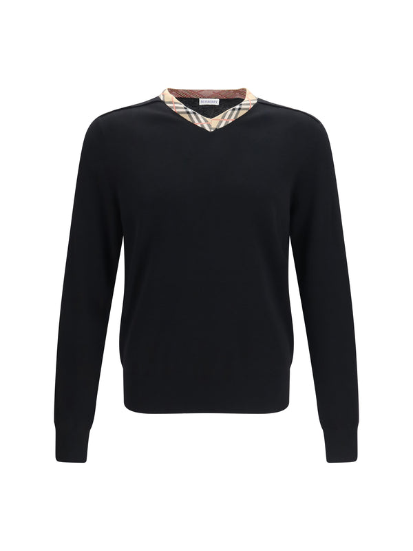 Burberry 100% Merino Wool sweater in black