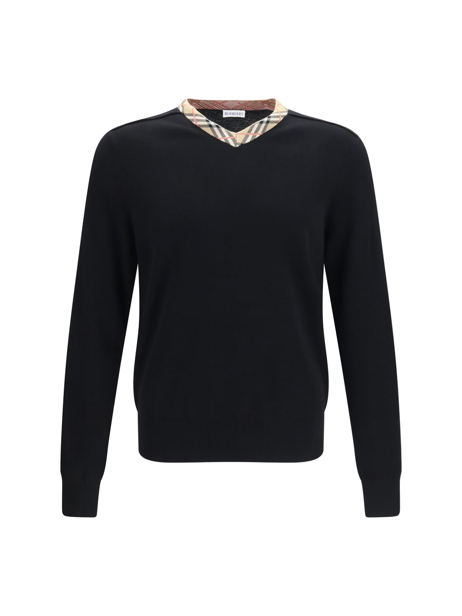 Burberry 100% Merino Wool sweater in black