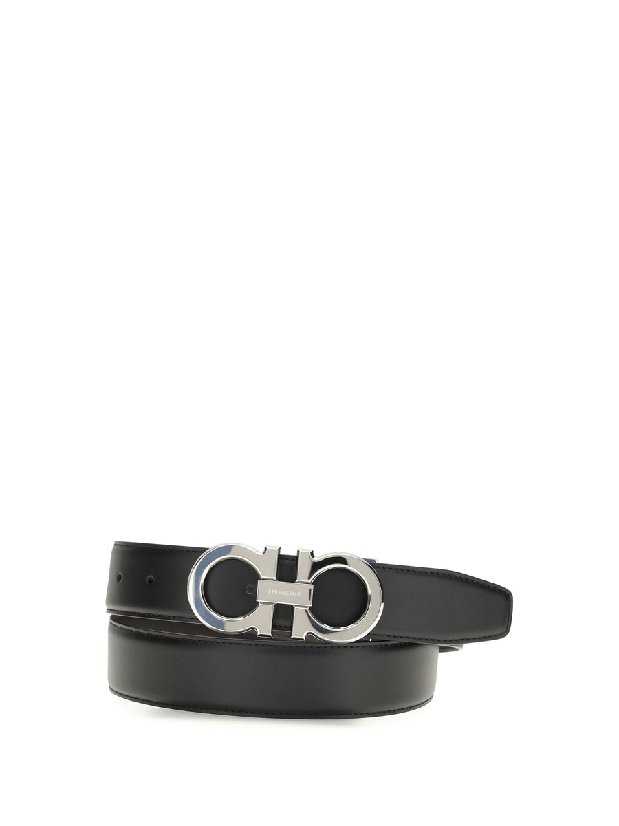 Ferragamo Leather belt in black