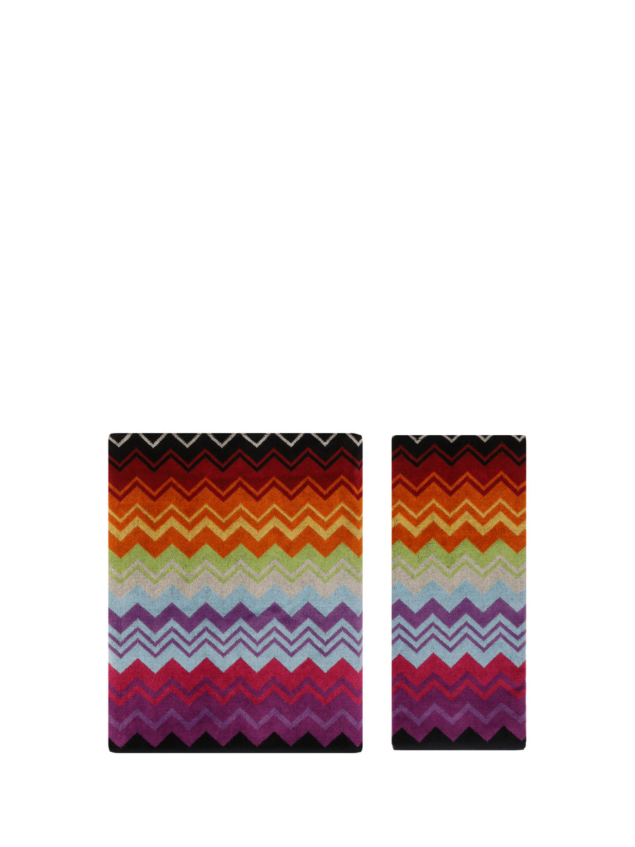 Missoni 100% Cotton towel set in orange