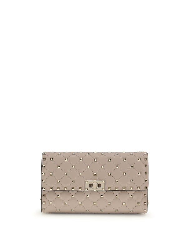 Shoulder Bag | Rockstud Spike Nappa-Pl Poudre
