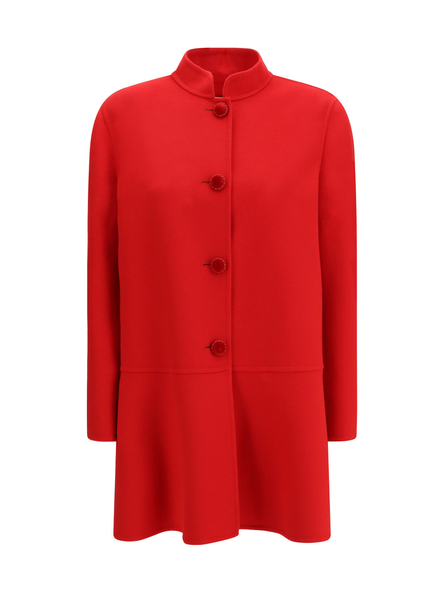 Valentino 90% Fleece Wool coat in red