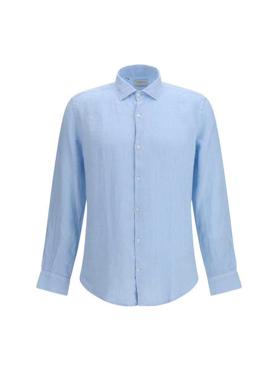 Brooksfield 100% Linen shirt in blue
