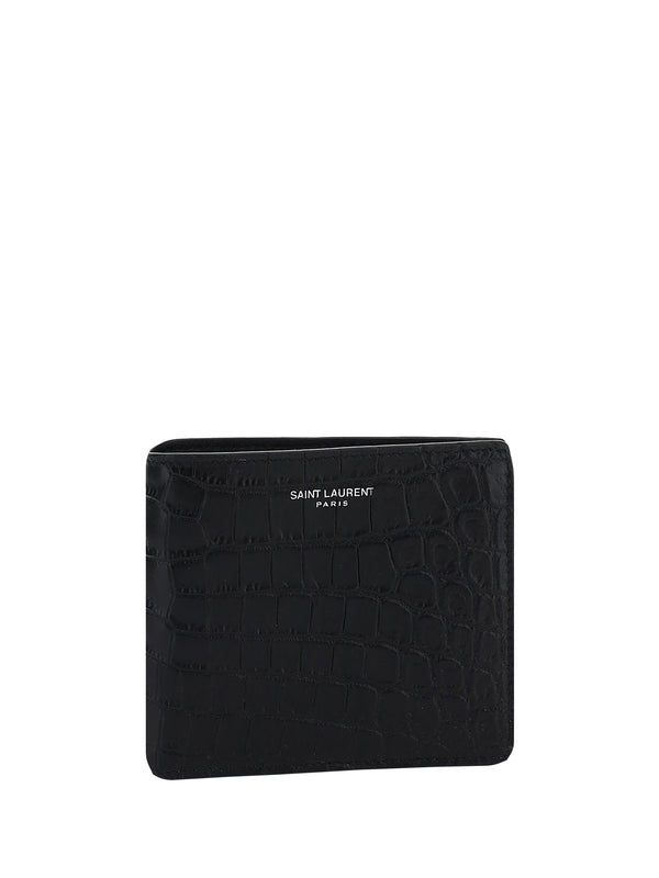 Saint Laurent 100% calf leather (Bos Taurus) wallet in black