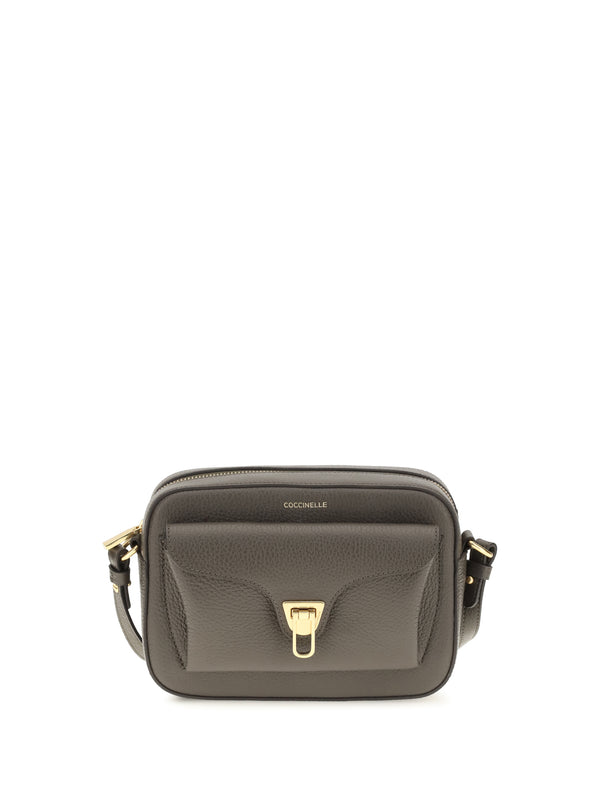 Coccinelle 100% calf leather (Bos Taurus) shoulder bag in gray