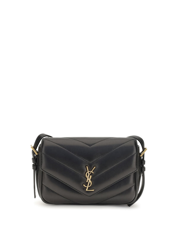 Saint Laurent 100% Lambskin shoulder bag in black