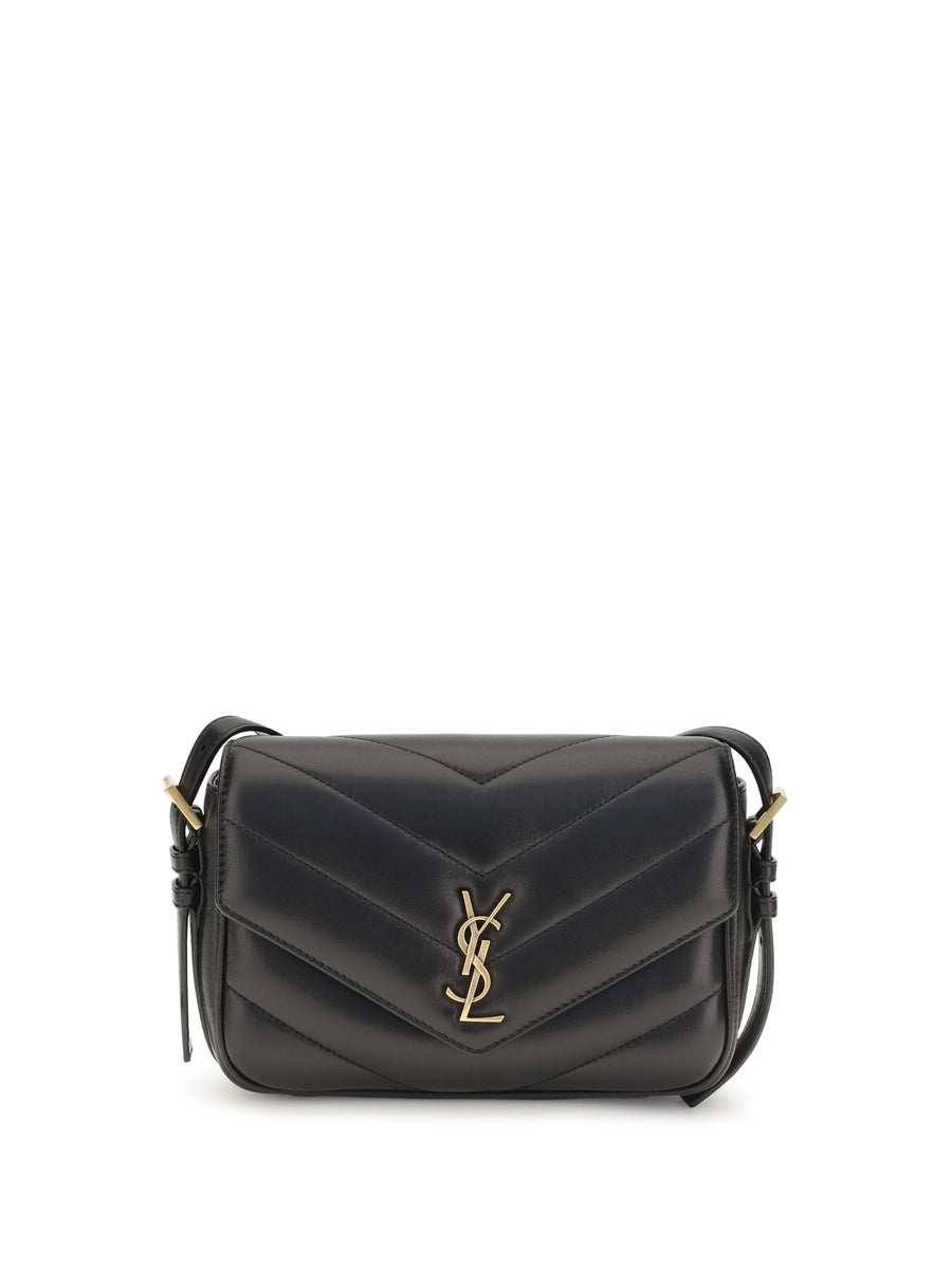 Saint Laurent 100% Lambskin shoulder bag in black