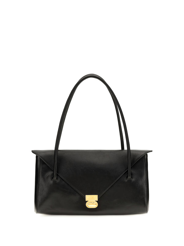 Marni 100% Calf Leather Bos Taurus shoulder bag in black