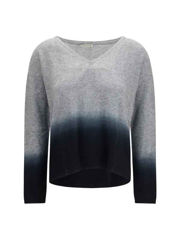 Mirror In The Sky 100% Cashmere sweater in gray