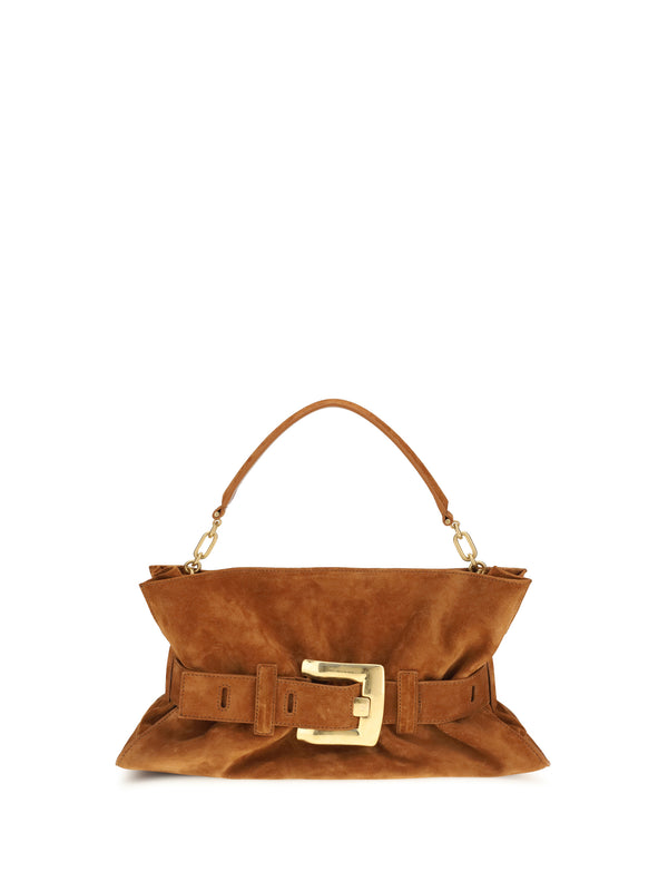 Balmain 100% calf leather (Bos Taurus) shoulder bag in brown