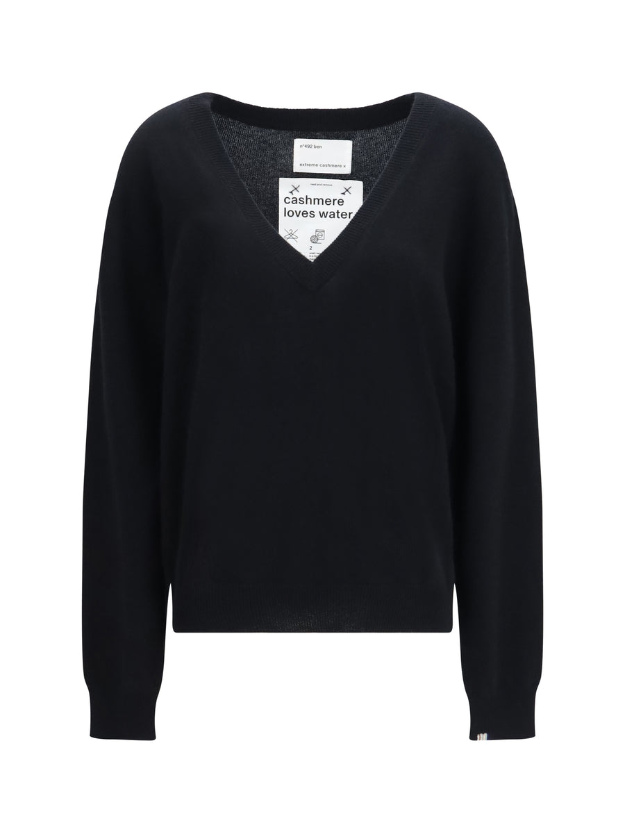 N°492 Ben Cashmere Sweater Raven Kashmir/capra Hircus