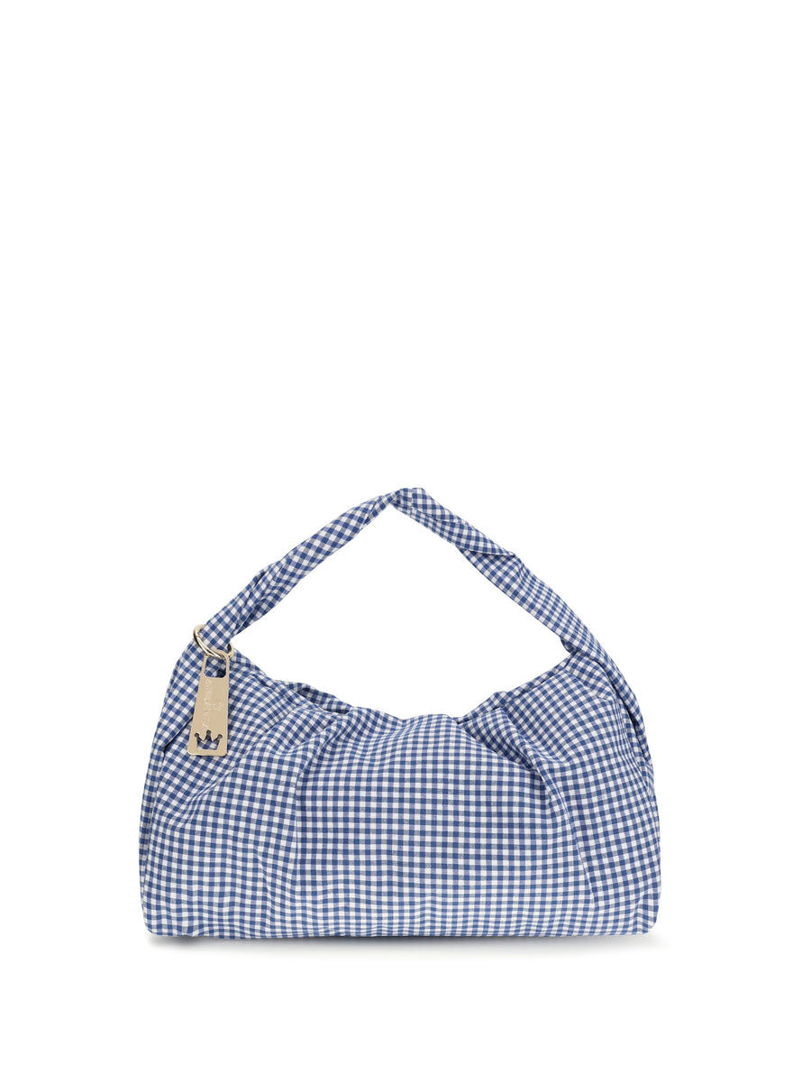 La Milanesa 100% Cotton shoulder bag in blue