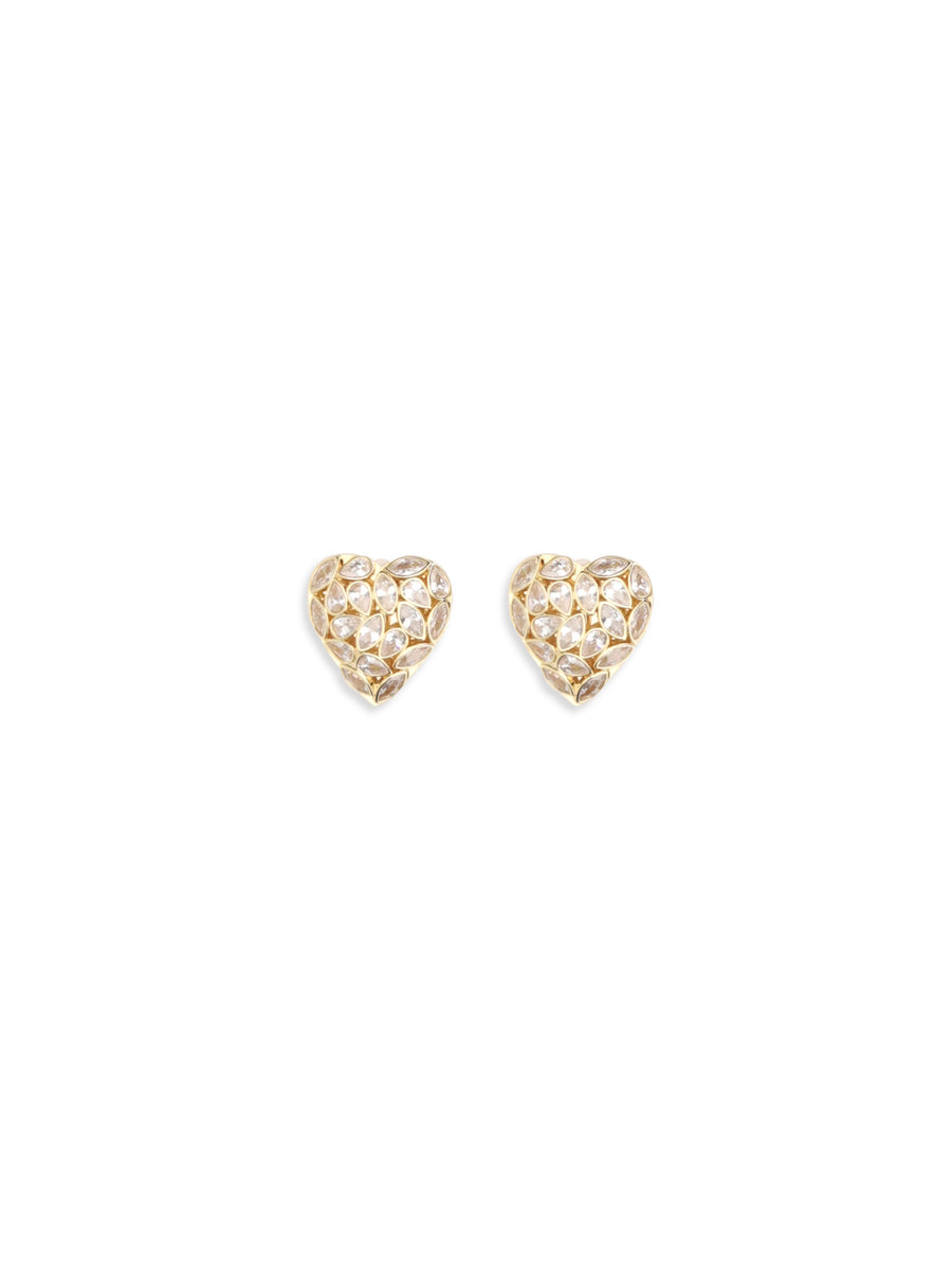 Self-Portrait Brass earrings in gold