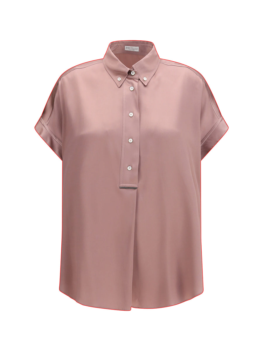 Brunello Cucinelli 96% Silk shirt in pink