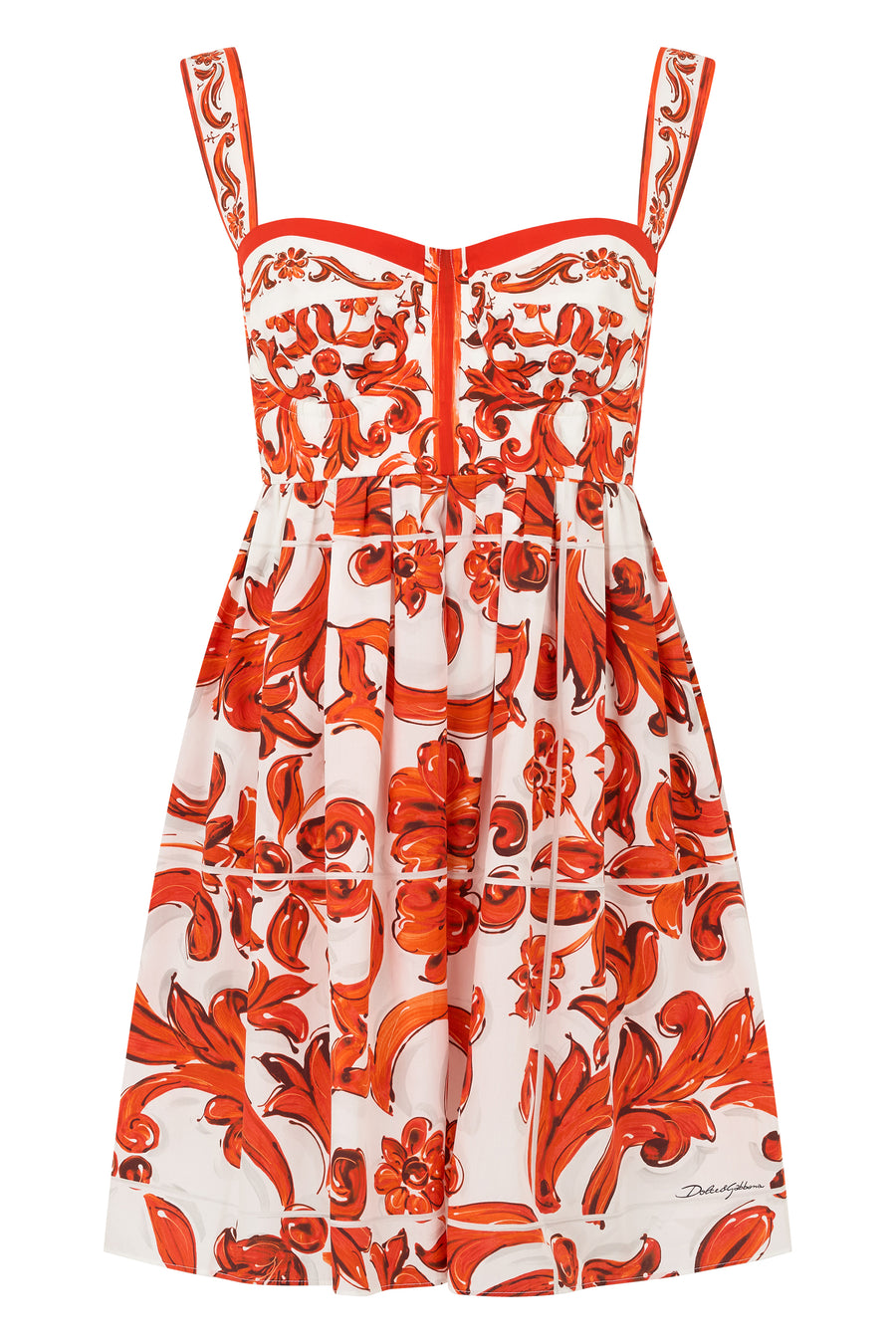 Mini Cotton Dress Orange