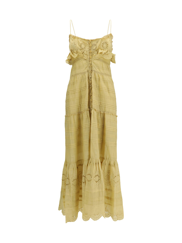 Marant Etoile 100% Cotton dress in yellow
