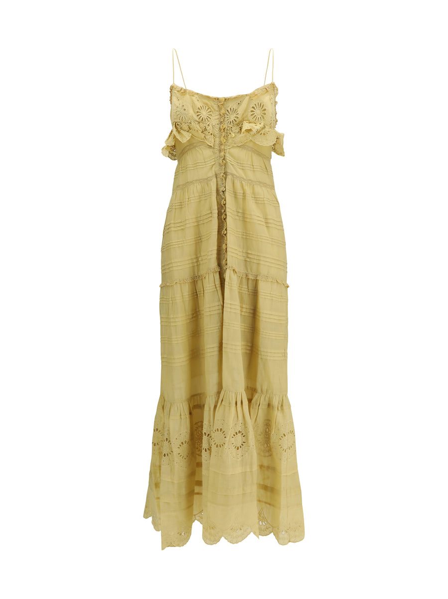 Marant Etoile 100% Cotton dress in yellow