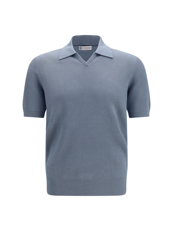 Brunello Cucinelli 100% Cotton polo in gray