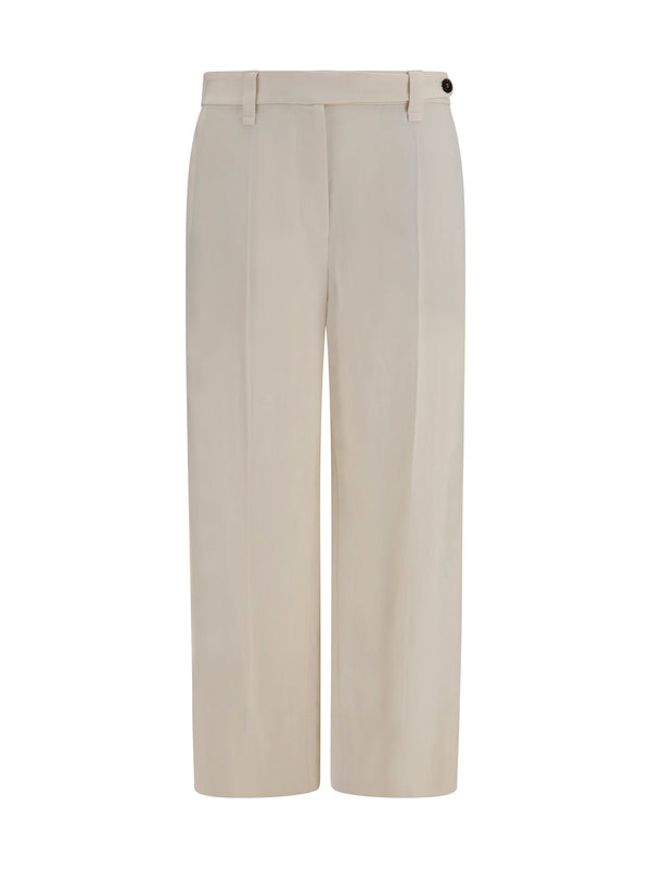 Brunello Cucinelli 72% VISCOSE; 28% LINEN trousers in beige