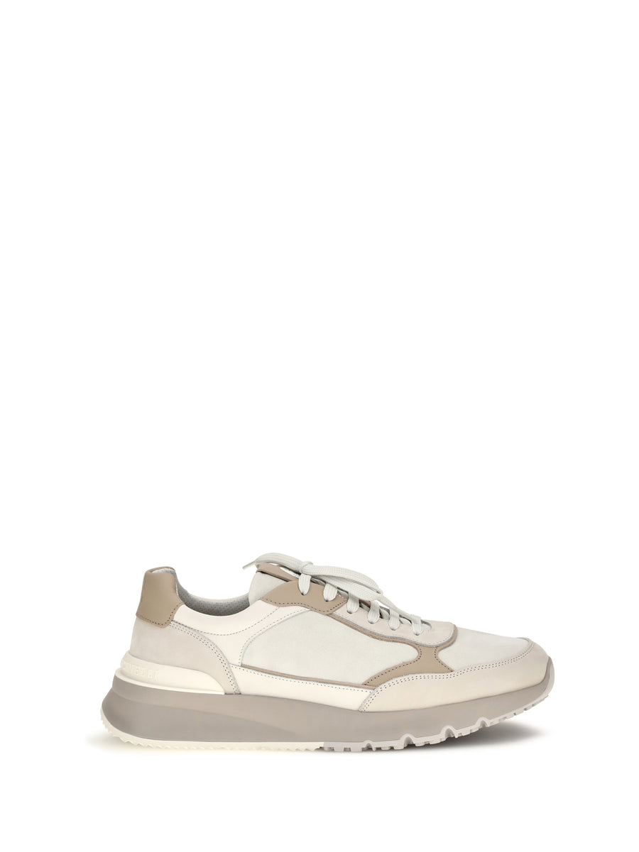 Brunello Cucinelli Upper: 100% calf leather; Sole: 100% rubber sneaker in beige