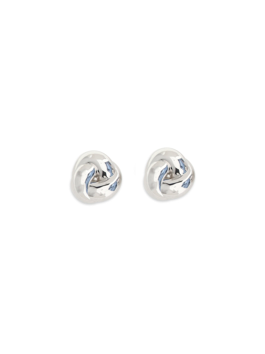 Self-Portrait Silver-plated brass earrings in silver