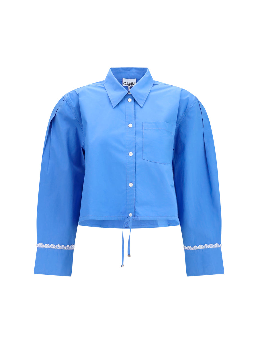 Ganni 97% Cotton shirt in blue