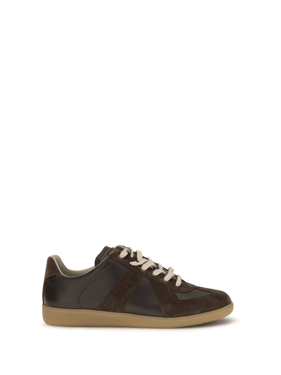 Leather Sneakers Turkish Coffee