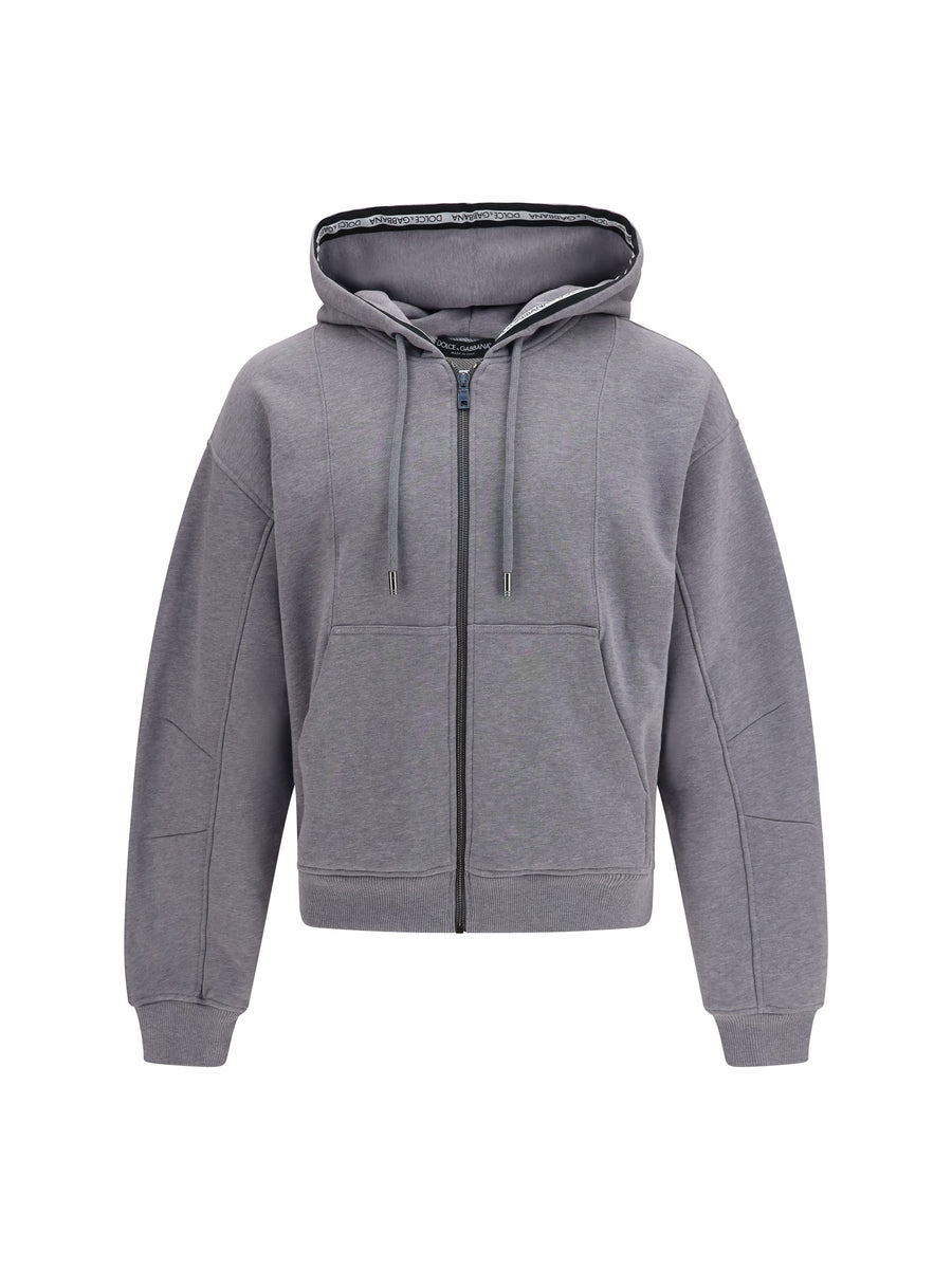 Cotton Hoodie Bicolore (non Righe) Sweatshirts
