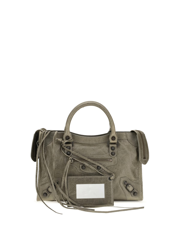 Small Le City Handbag Army Green Lamb Ovis Aries Handbags