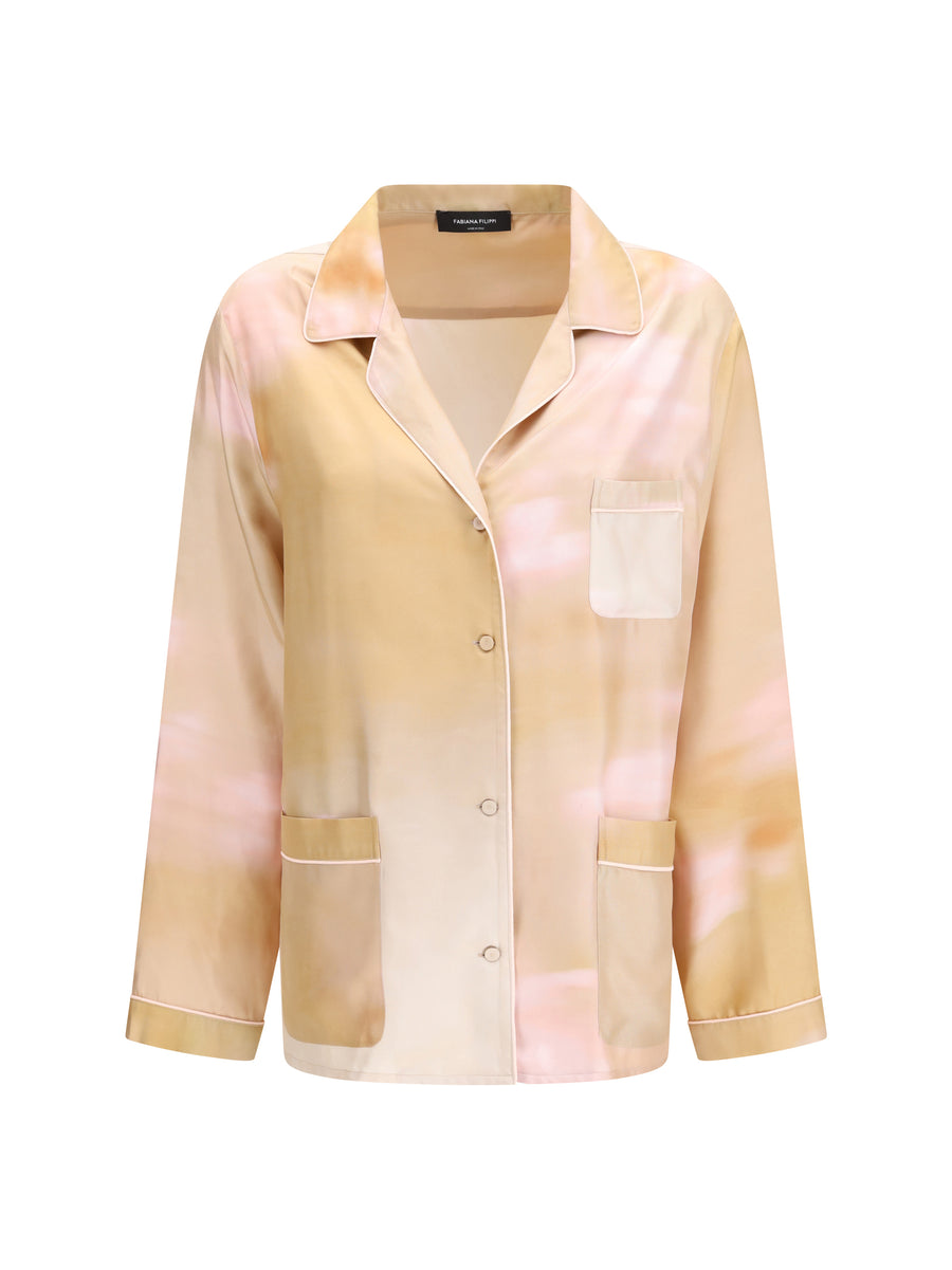 Fabiana Filippi 100% Silk shirt in beige
