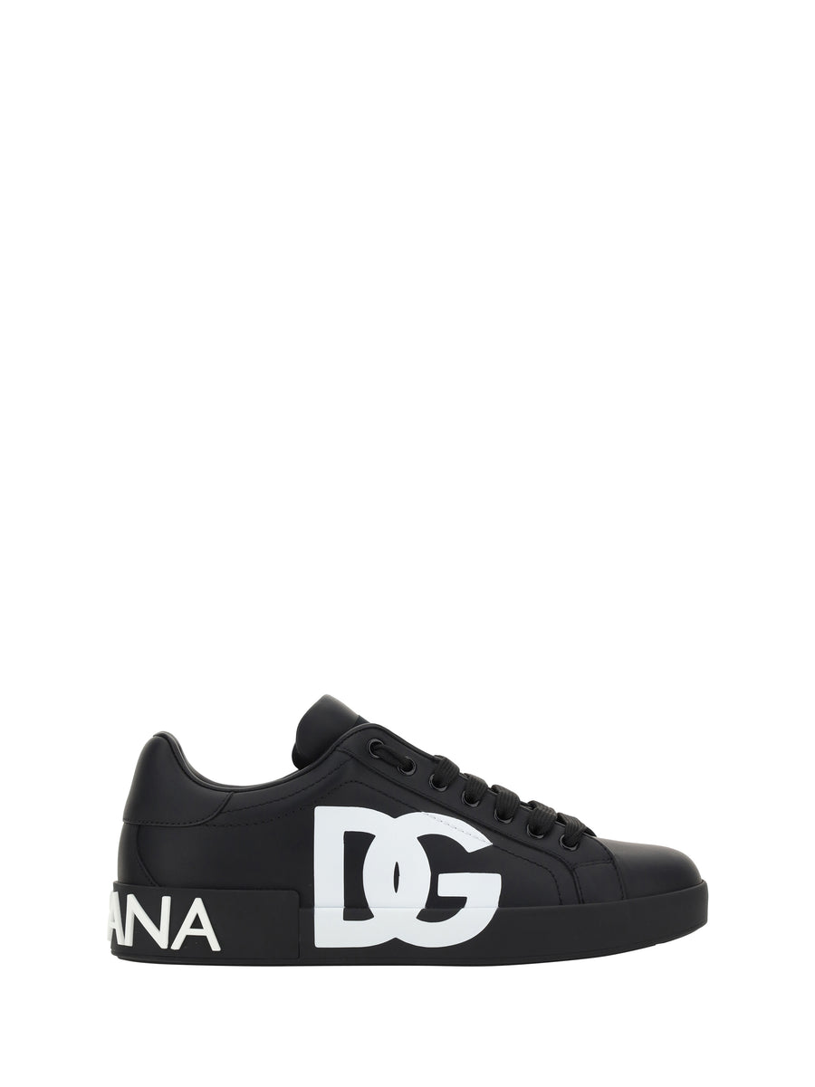 Dolce & Gabbana UPPER: 100% CALF LEATHER BOS TAURUS; SOLE: 100% RUBBER sneaker in black