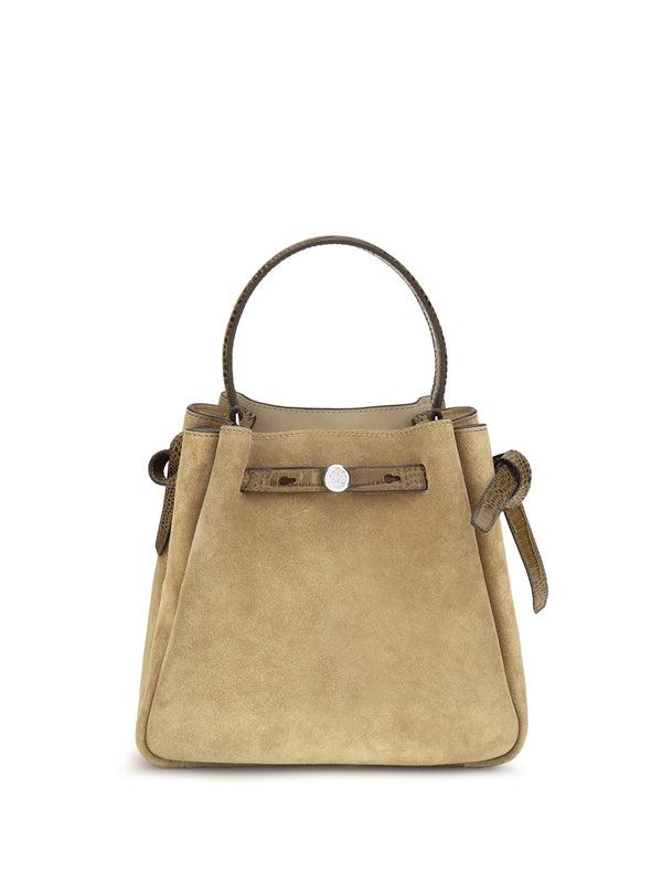 Romy Suede Bucket Bag Stone