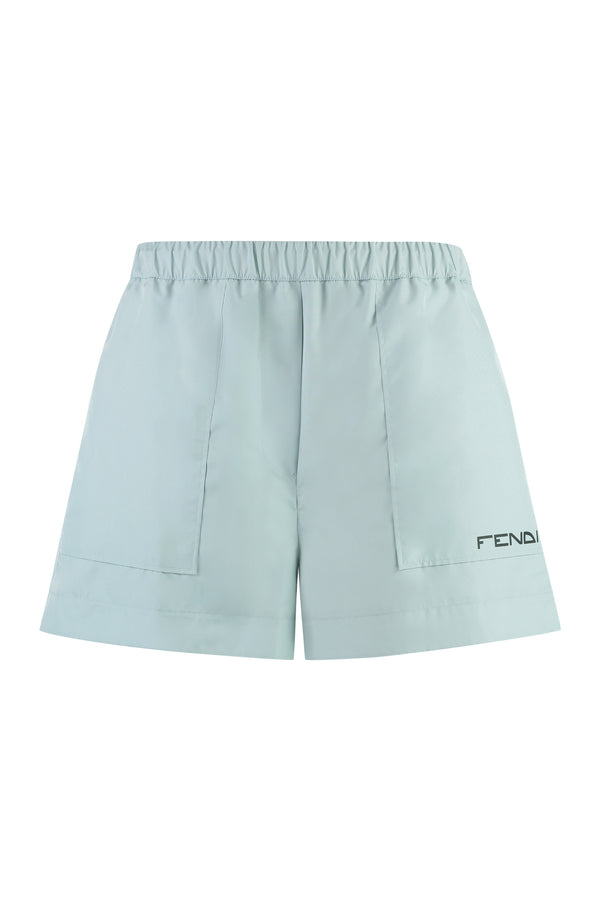 Techno Fabric Shorts Light Blue Polyester