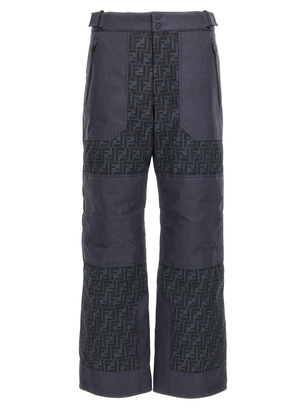 Fendi FF Jacquard Technical Ski Pants — gray