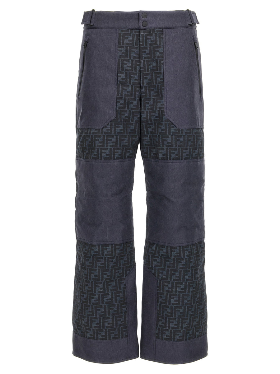 Fendi FF Jacquard Technical Ski Pants — gray