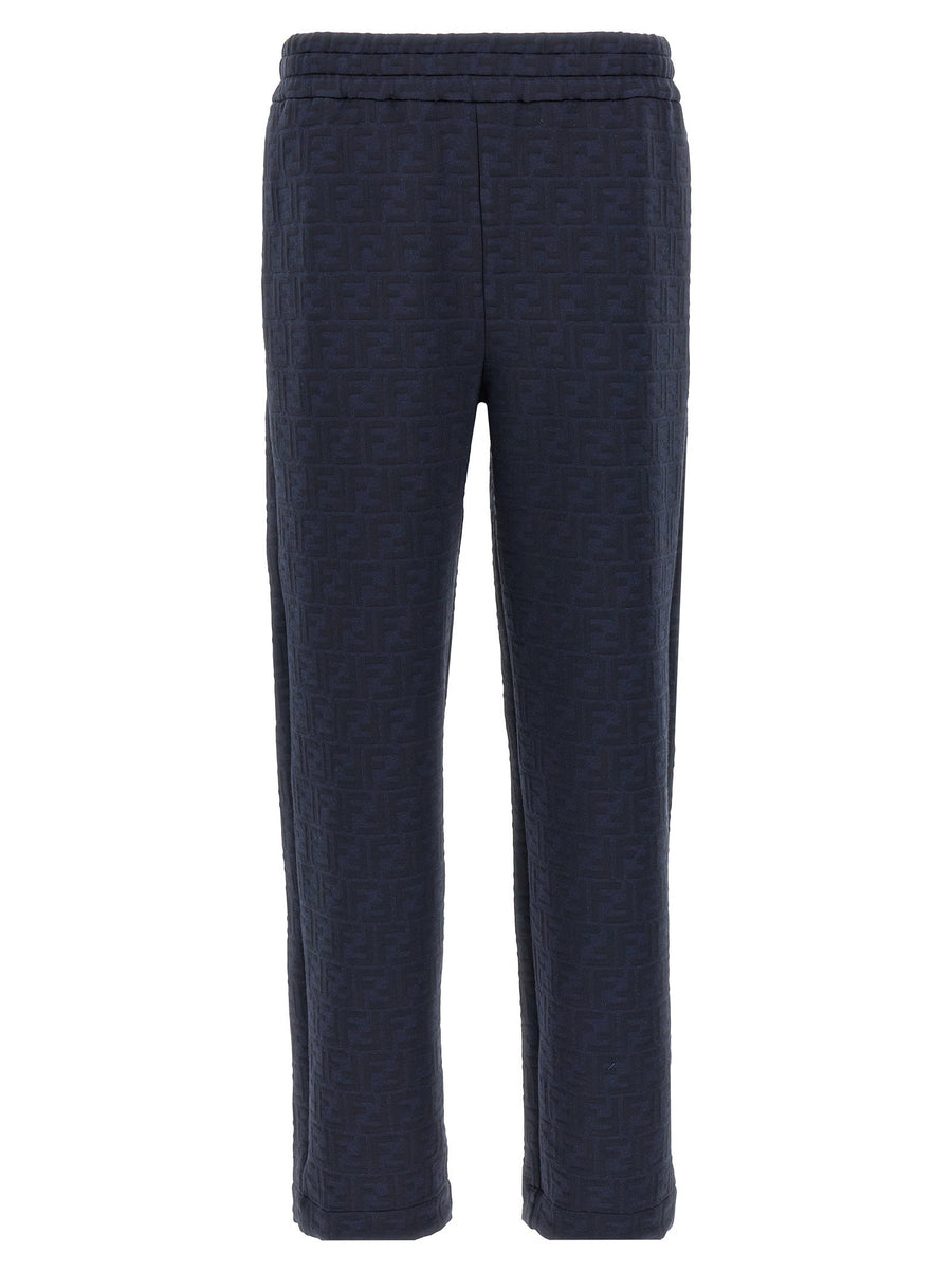 Fendi FF Monogram Jacquard Joggers — Navy