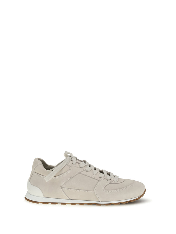 Brunello Cucinelli Upper: 100% calf leather; Sole: 100% rubber sneaker in beige