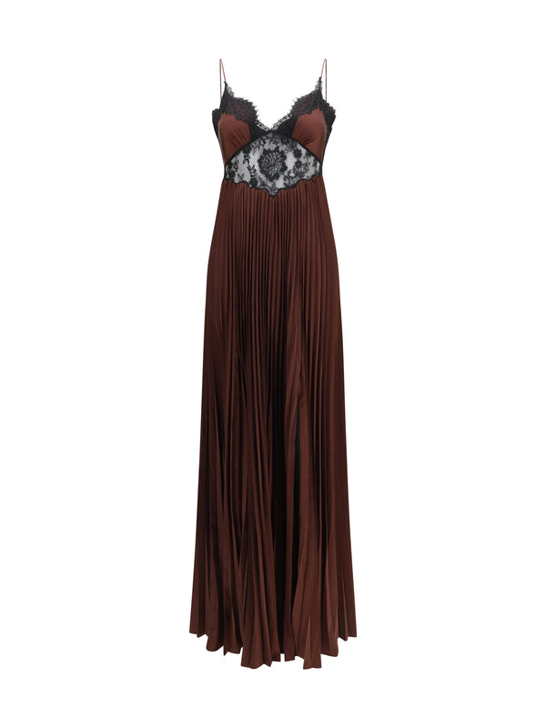 Self-Portrait 97% Polyester; 3% Elastane dress in brown